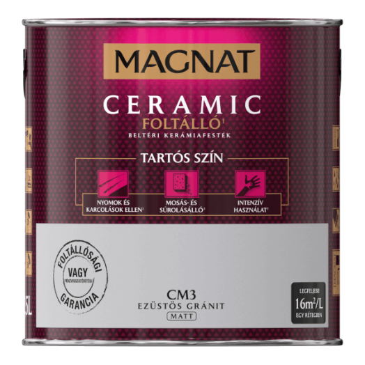 MAGNAT CERAMIC 2,5L BELTÉRI FALFESTÉK EZÜSTÖS GRÁNIT CM3