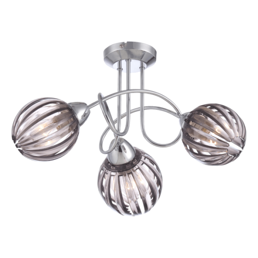 CAJETAN MENNYEZETI LÁMPA E14 3X40W KRÓM/AKRIL BURA, 43X23CM