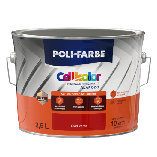 CELLKOLOR UNIVERZÁLIS ALAPOZÓ 2,5L OXID VÖRÖS