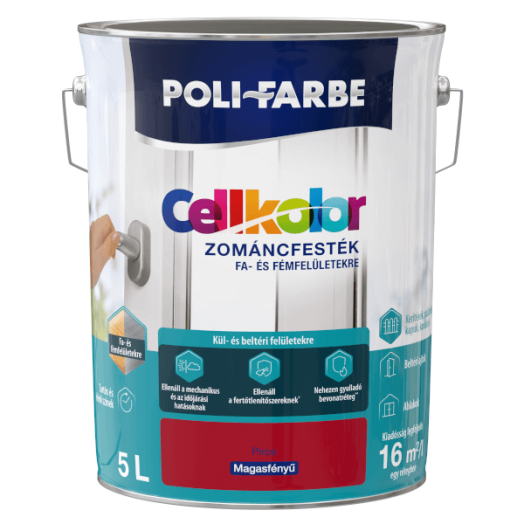 CELLKOLOR FÉNYES 5L PIROS