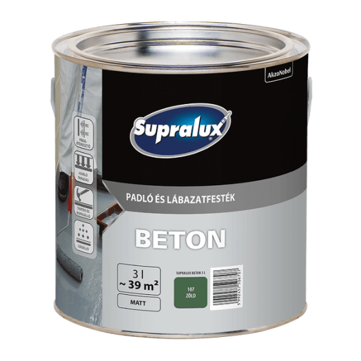 SUPRALUX BETON PADLÓ ÉS LÁBAZATFESTÉK 107 ZÖLD 3L