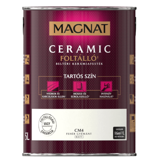 MAGNAT CERAMIC 5L BELTÉRI FALFESTÉK FEHÉR GYÉMÁNT CM4