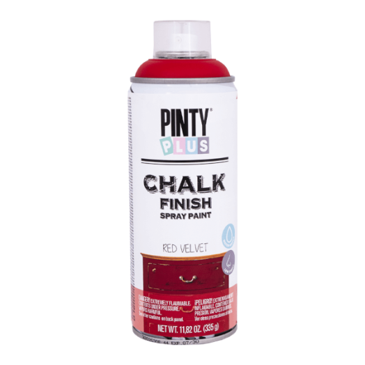 PINTY PLUS CHALK KRÉTA FESTÉK SPRAY 400ML CK804 BÁRSONY VÖRÖS