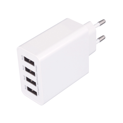 USB HÁLÓZATI TÖLTŐ, 4X 3,1A, SUM 5A