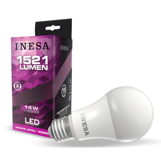 LED FÉNYFORRÁS GÖMB E27 14W 1521LM 4000K
