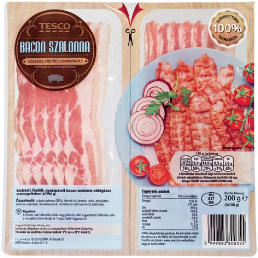Tesco szeletelt bacon