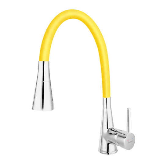 ZUMBA II MOSOGATÓ CSAPTELEP ÁLLÓ ZUHANYFEJ, FLEXIBILIS KIFOLYÓCSŐ SÁRGA