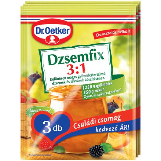 Dr. Oetker 2:1 vagy 3:1 dzsemfix családi csomag