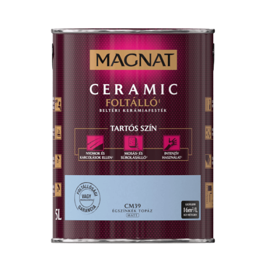 MAGNAT CERAMIC 5L BELTÉRI FALFESTÉK ÉGSZÍNKÉK TOPÁZ CM39