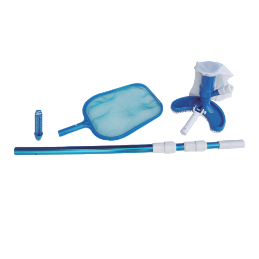 SZERELŐ CSOMAG 1 LESZEDŐ HÁLÓ 3X60 CM, ALU NYÉL,1 HŐMÉRŐ,1 MEDENCE PORSZÍVÓ