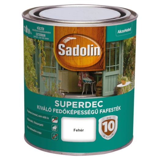 SADOLIN SUPERDEC FAVÉDŐ FESTÉK      FEHÉR 0,75 L