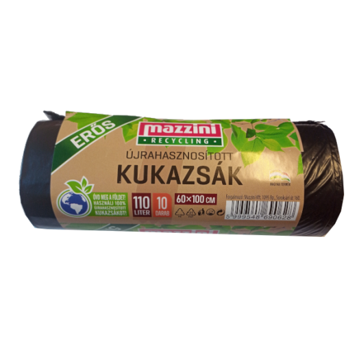 ÚJRAHASZNOSÍTOTT KUKAZSÁK 110L ERŐS 60X100CM 10 DB MAZZINI