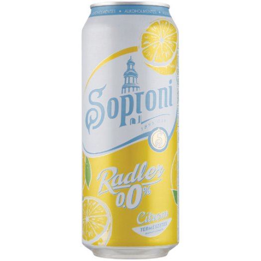 Soproni Radler dobozos ízesített sör