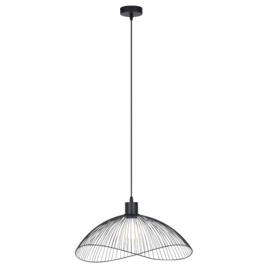 IDUNA FÉM FÜGGESZTÉK E27 MAXIMUM 60W MATT FEKETE