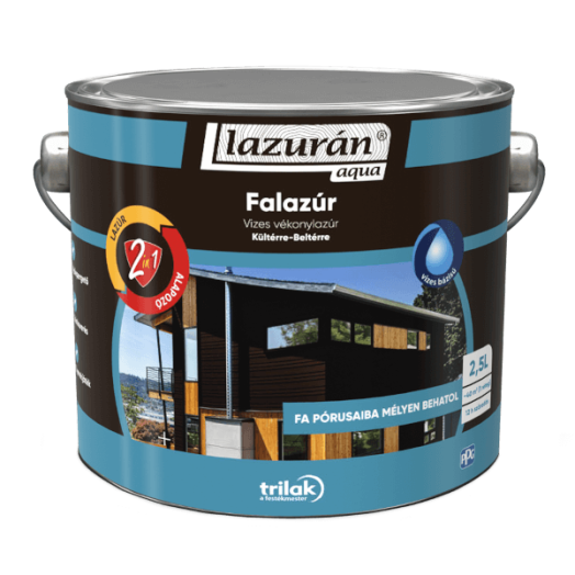 LAZURÁN AQUA IDŐJÁRÁSÁLLÓ VÉKONYLAZÚR ÉSZAKI TÖLGY 2.5L