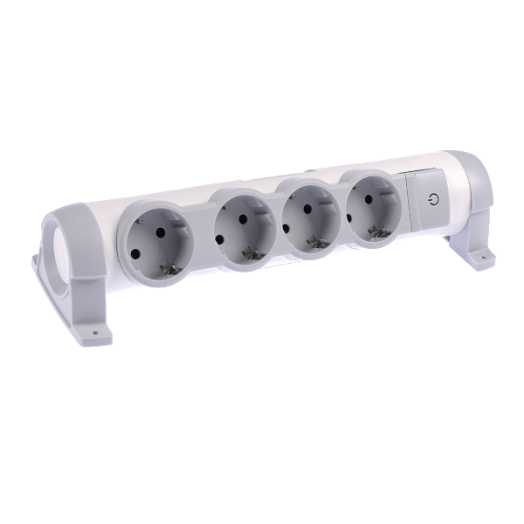 LEGRAND 4×2P+F ELOSZTÓSOR KÁBEL NÉLKÜL FEHÉR-SZÜRKE