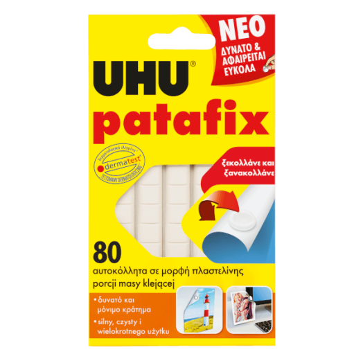 UHU TAC PATAFIX GYURMARAGASZTÓ FEHÉR, 80 KOCKA (R:272261)