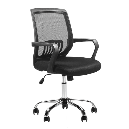 HÁLÓS IRODAI FORGÓSZÉK FEKETE 55X60X80-90CM