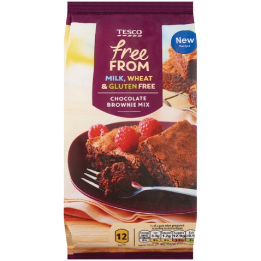 Tesco Free From brownie süteményalappor