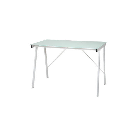 ÜVEGLAPOS ÍRÓASZTAL FEHÉR 113X58X73CM