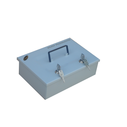 PÉNZKAZETTA 100X355X240 MM MAXI 2 ZÁRRAL,BETÉT NÉLKÜL FEHÉR