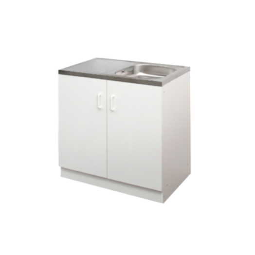KOMPLETT MOSOGATÓS SZEKRÉNY 80X50CM NYÍLÓAJTÓS FEHÉR, 1 MEDENCÉS TÁLLAL
