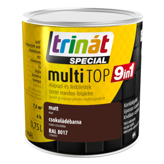 TRINÁT SPECIAL MULTITOP 9IN1 0,75L CSOKOLÁDÉBARNA 8017 VÍZESBÁZISÚ