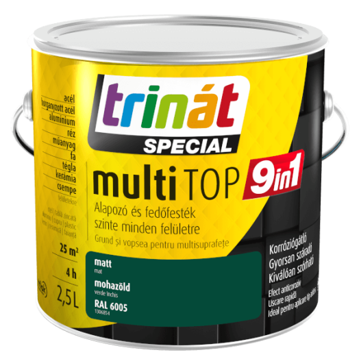 TRINÁT SPECIAL MULTITOP 9IN1 2,5L MOHAZÖLD 6005 VÍZESBÁZISÚ