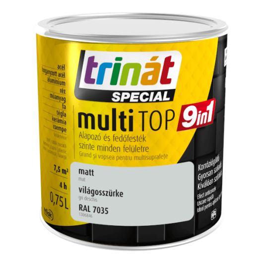 TRINÁT SPECIAL MULTITOP 9IN1 0,75L VILÁGOS SZÜRKE 7035 VÍZESBÁZISÚ