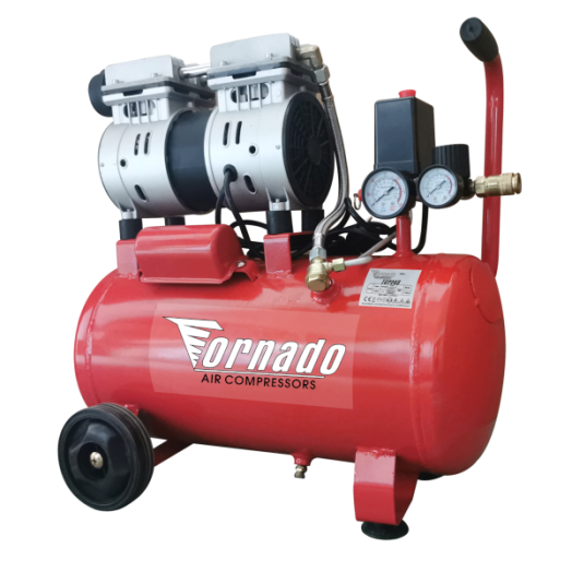 LÉGKOMPRESSZOR 24L CSENDES 750W MAX.8BAR TORNADO