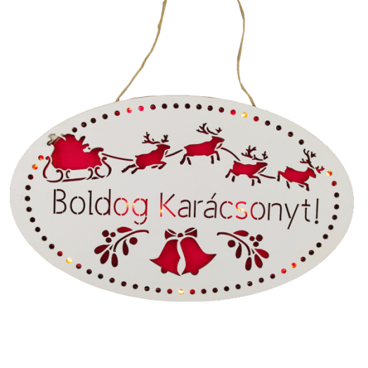 KARÁCSONYI AJTÓDÍSZ "BOLDOG KARÁCSONYT"