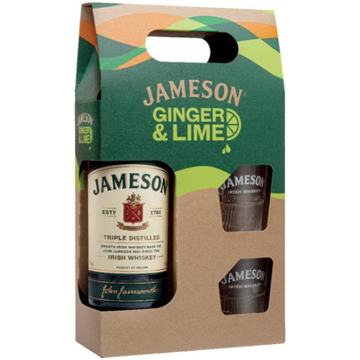 Jameson whiskey 2 db pohárral díszdobozban