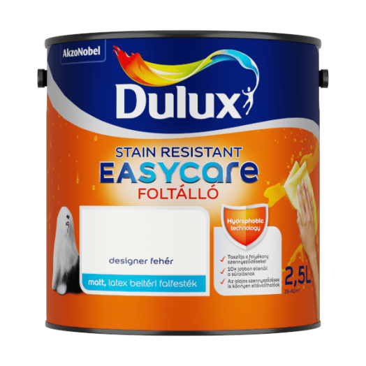 DULUX EASYCARE FALFESTÉK 2,5L DESIGNER FEHÉR