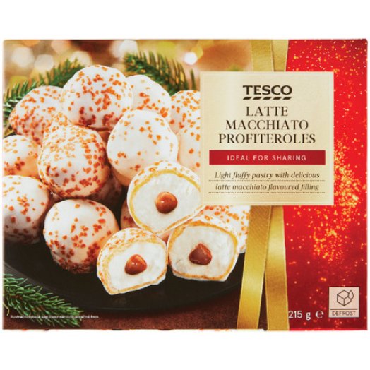 Tesco latte macchiato profiterol