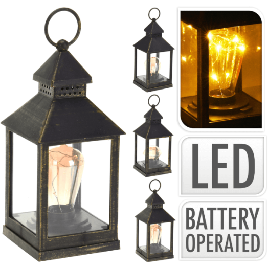 LÁMPÁS, MELEG FEHÉR LED ÉGŐVEL 10X10X23,5CM 3-FÉLE TÍPUS
