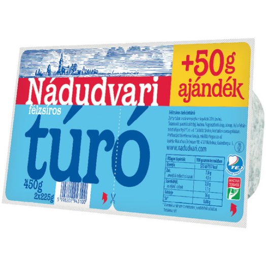 Nádudvari félzsíros túró