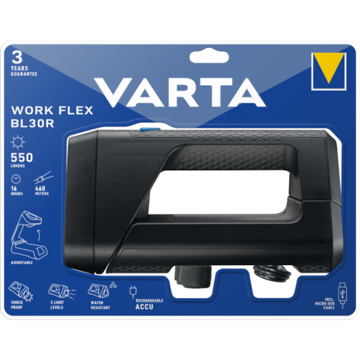 VARTA WORK BL30R MUNKALÁMPA LI-ION AKKU USB-VEL TÖLTHETŐ