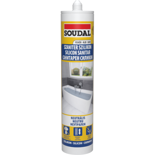 SOUDAL NEUTRÁLIS SZANITER SZILIKON 280ML FEHÉR