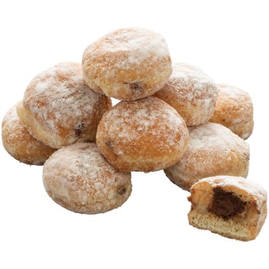 Mini mogyorókrémes töltött fánk