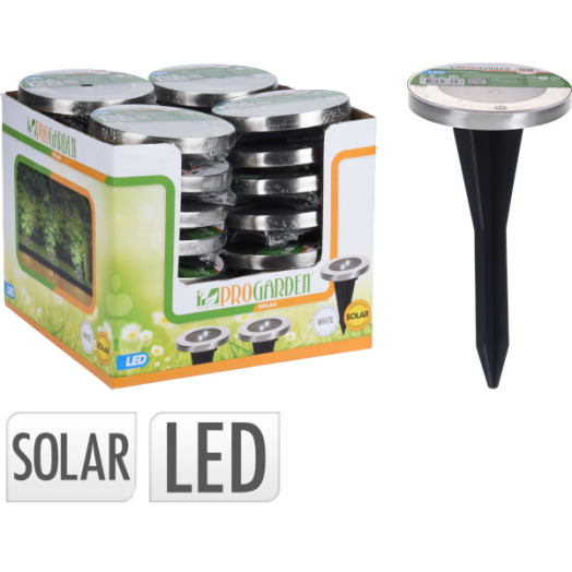 SZOLÁR LED LÁMPA 13CM HIDEG FEHÉR
