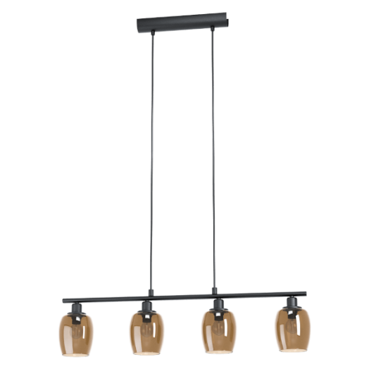 ZABALEA FÜGGESZTÉK E14 4X40W FEKETE/BRONZ