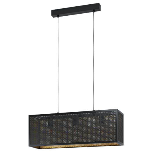 SALLICANO FÜGGESZTÉK E27 3X40W FEKETE/ARANY