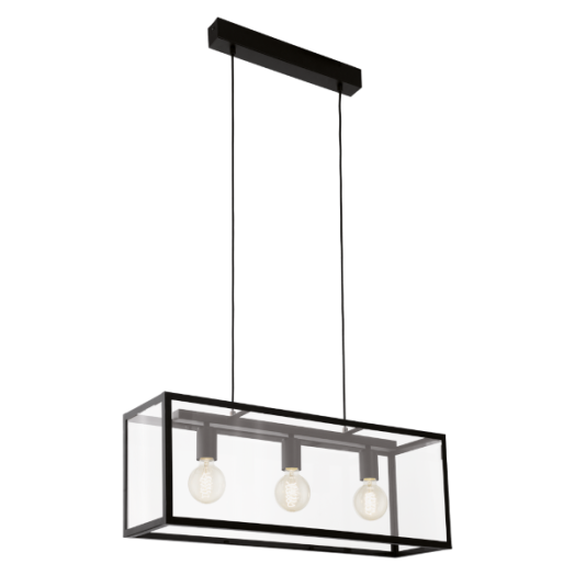 CHARTERHOUSE FÜGGESZTÉK E27 3X60W FEKETE