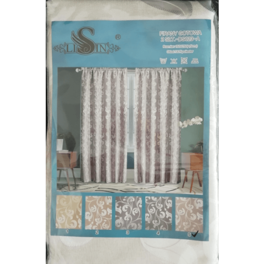 SÖTÉTÍTŐ FÜGGÖNY MINTÁS SZÜRKE 150X250CM