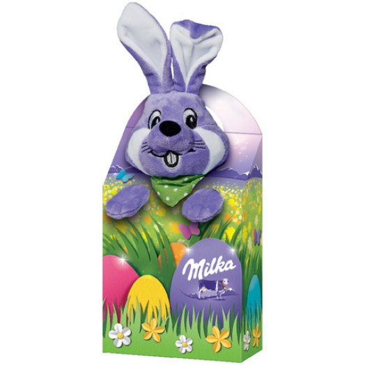 Milka húsvéti csomag plüssfigurával