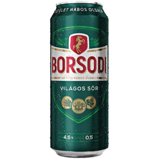 Borsodi dobozos világos sör