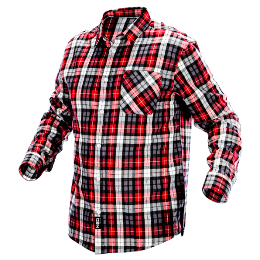 FLANEL ING PIROS-FEKETE-FEHÉR PAMUT "L"
