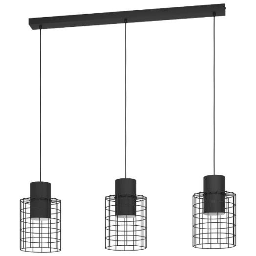 MILLIGAN FÜGGESZTÉK E27 3X40W FEKETE