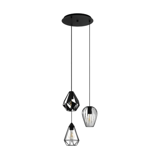 DISTAFF FÜGGESZTÉK E27 3X40W FEKETE