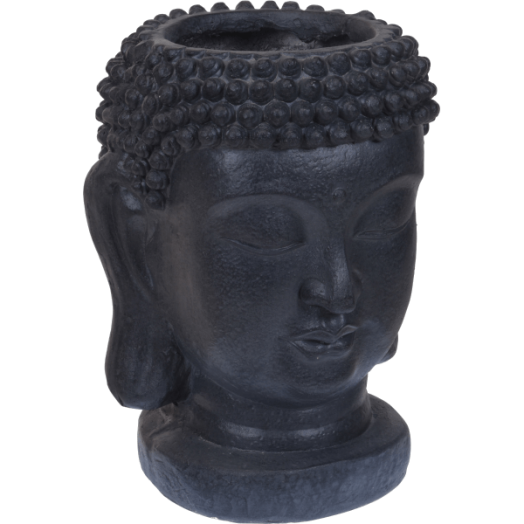 KASPÓ BUDDHA FEJ FEKETE 26 CM